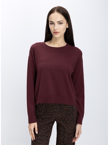 monari γυναικείο πουλόβερ με ριμπ τελειώματα regular fit σε