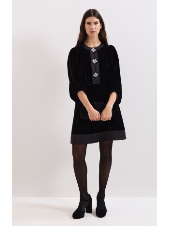 phase eight γυναικείο φόρεμα από βελούδο και διακοσμητικά