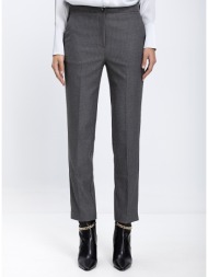 γυναικείο παντελόνι με διακριτική ριγέ υφή straight fit
