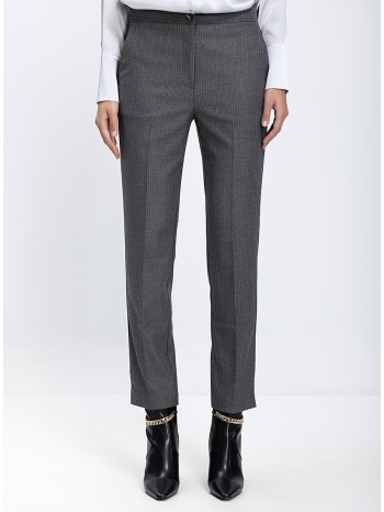 γυναικείο παντελόνι με διακριτική ριγέ υφή straight fit