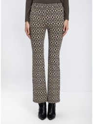 the abito γυναικείο παντελόνι με γεωμετρικό μοτίβο straight fit