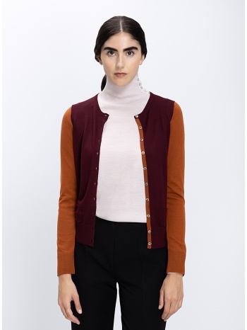 maliparmi γυναικεία πλεκτή ζακέτα μάλλινη regular fit