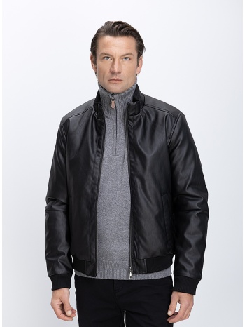 ανδρικό μπουφάν eco leather regular fit σε προσφορά