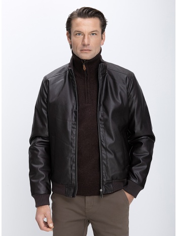 ανδρικό μπουφάν eco leather regular fit σε προσφορά
