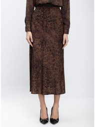 diana d γυναικεία midi φούστα με animal print