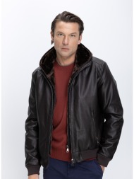 ανδρικό μπουφάν με όρθιο γιακά και εσωτερική επένδυση regular fit