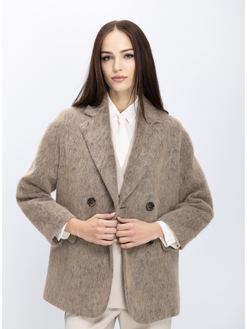 laura donini γυναικείο παλτό σταυρωτό regular fit