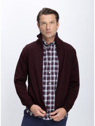 ανδρική πλεκτή ζακέτα με φερμουάρ regular fit