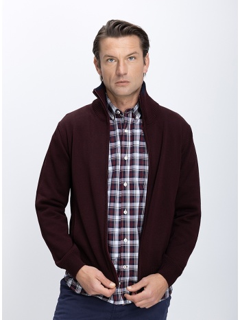 ανδρική πλεκτή ζακέτα με φερμουάρ regular fit