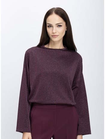 γυναικεία μπλούζα με ανάγλυφη υφή lurex