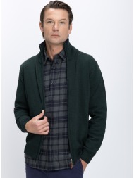 ανδρική πλεκτή ζακέτα με φερμουάρ regular fit