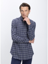 xacus ανδρικό καρό πουκάμισο βαμβακερό regular fit