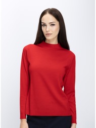 γυναικείο πλεκτό μάλλινο με λαιμόκοψη crew neck regular fit