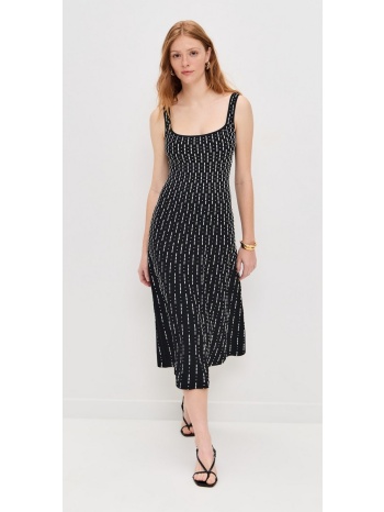 staud γυναικείο midi φόρεμα ellison textured knit regular
