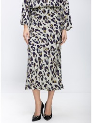 γυναικεία midi φούστα με animal print