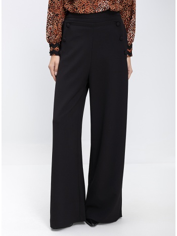 maliparmi γυναικείο παντελόνι wide leg με διακοσμητικά