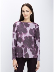 γυναικεία μπλούζα με floral μοτίβο και διακριτική λάμψη