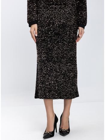 elena miro γυναικεία midi φούστα με παγιέτες
