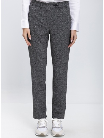 γυναικείο παντελόνι straight fit με διακριτική υφή