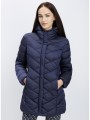 virginia blu γυναικείο καπιτονέ μπουφάν με κουκούλα regular fit