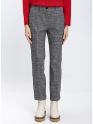 γυναικείο παντελόνι με καρό μοτίβο straight fit