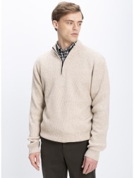 ανδρικό πλεκτό πουλόβερ με φερμουάρ