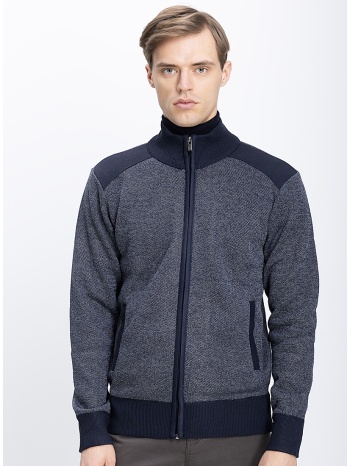 ανδρική ζακέτα με φερμουάρ regular fit