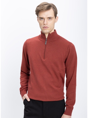kaiserhoff ανδρικό πλεκτό με φερμουάρ και όρθιο γιακά