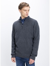 ανδρικό πλεκτό πουλόβερ με φερμουάρ