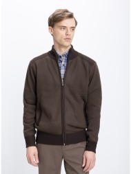 ανδρική ζακέτα με φερμουάρ regular fit