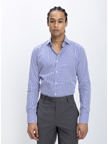 ανδρικό πουκάμισο βαμβακερό slim fit με ριγέ σχέδιο σε προσφορά