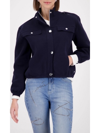 monari γυναικείο cargo jacket με φερμουάρ και μεταλλικά