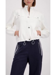 monari γυναικείο cargo jacket με φερμουάρ και μεταλλικά κουμπιά