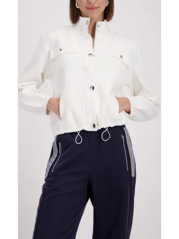 monari γυναικείο cargo jacket με φερμουάρ και μεταλλικά