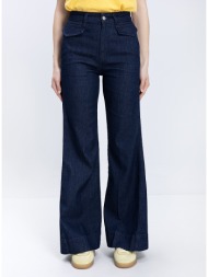 boss γυναικείο παντελόνι denim wide leg high rise fit