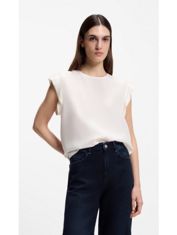 boss γυναικεία μπλούζα regular fit με keyhole στην πλάτη