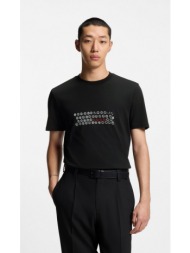 hugo ανδρικό t-shirt βαμβακερό regular fit με printed artwork