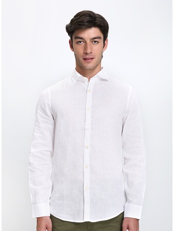 mark up ανδρικό λινό πουκάμισο regular fit σε προσφορά