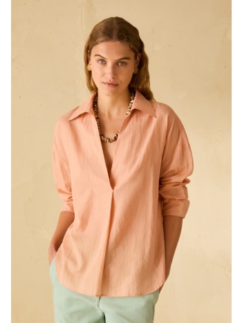 penny black γυναικεία μπλούζα voile με v slit γιακά loose