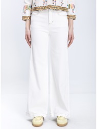 esqualo γυναικείο παντελόνι wide leg high rise fit