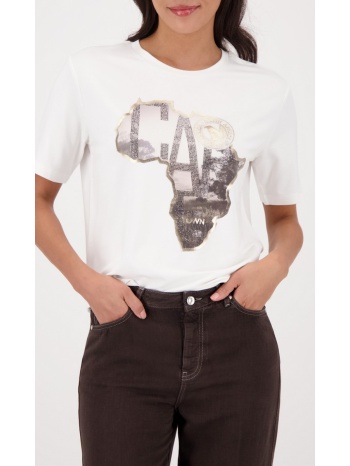 monari γυναικείο t-shirt regular fit με africa print και