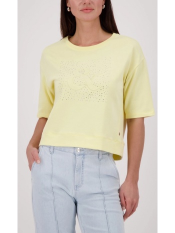 monari γυναικείο sweatshirt regular fit με ανάγλυφο έμβλημα