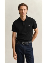 gant ανδρικό polo regular fit από βαμβάκι με κεντημένο logo