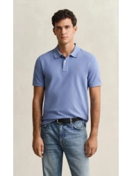 gant ανδρικό polo regular fit από βαμβάκι με κεντημένο logo