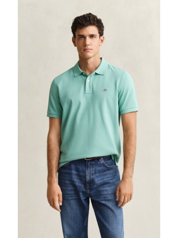 gant ανδρικό polo regular fit από βαμβάκι με κεντημένο logo