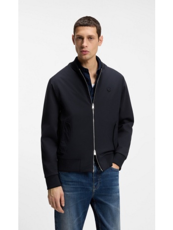 boss ανδρική ζακέτα φούτερ με φερμουάρ regular fit