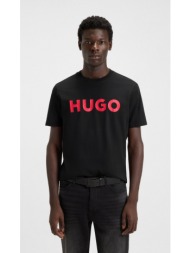 hugo ανδρικό t-shirt βαμβακερό regular fit με logo print