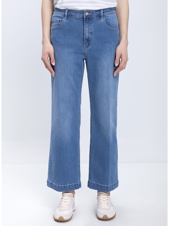 diana d γυναικείο παντελόνι denim straight leg high rise fit