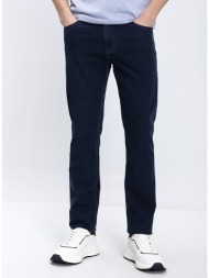 kaiserhof ανδρικό παντελόνι jean με minimal denim σχεδίαση straight fit