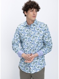 a fish named fred ανδρικό πουκάμισο με artistic print σχέδιο regular fit